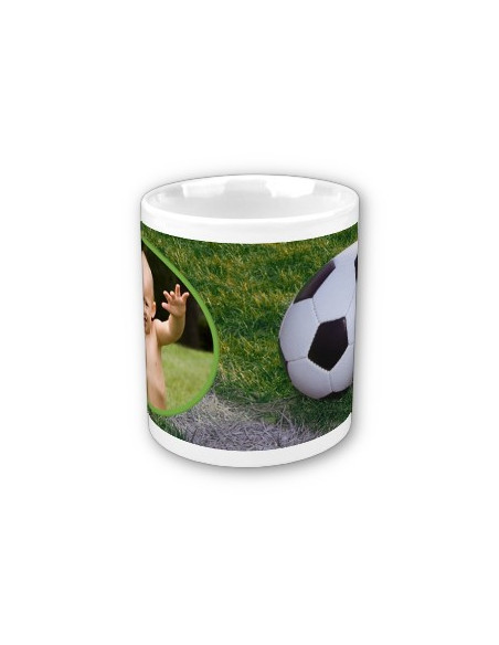 Jalgpalli teemalise taustaga tass