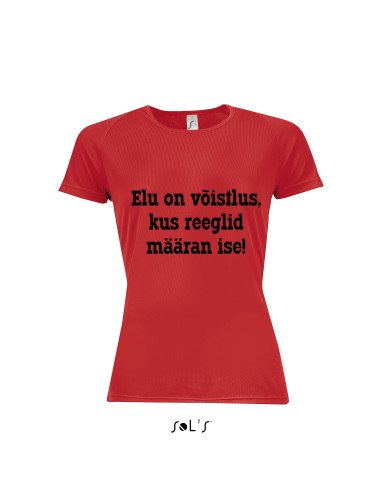 Naiste T-särk Sporty tekstiga