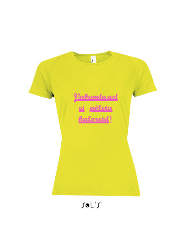 Naiste T-särk Sporty tekstiga