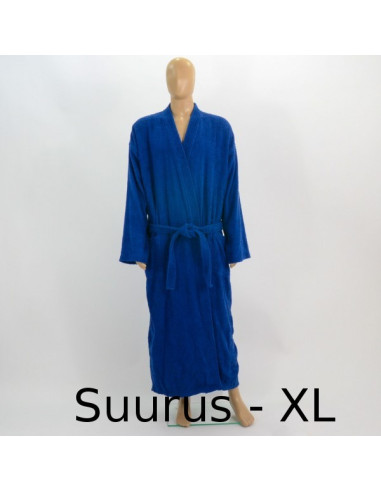 Tumesinine hommikumantel tikandiga