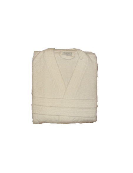 Valge hommikumantel tikandiga