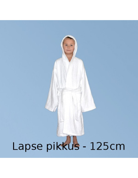 Laste hommikumantel tikandiga (valge)