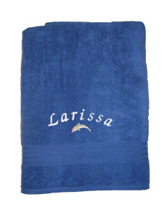 Suur saunalina tikitud teksti või motiiviga 2