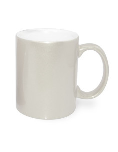 Valge pärlmuttertooni kruus 330ml 2