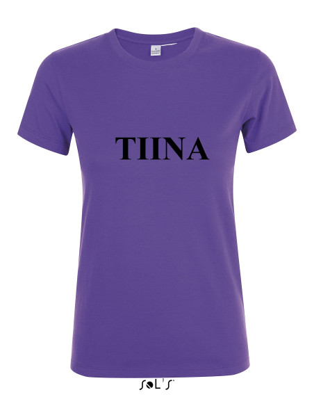 Regent naiste T-särk teie kirjadega