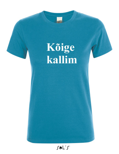 Regent naiste T-särk teie kirjadega