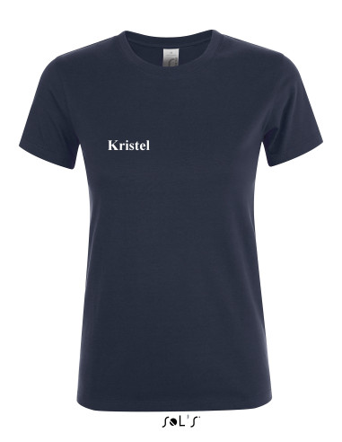 Regent naiste T-särk teie kirjadega