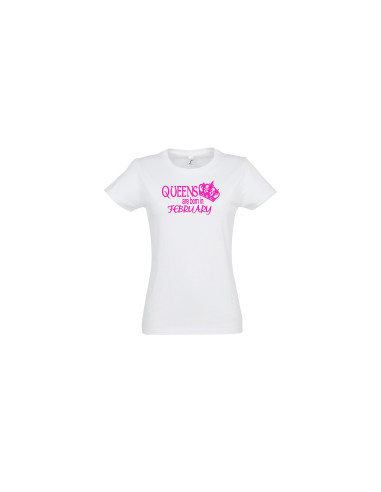 Queens are born in.... t-särk naistele