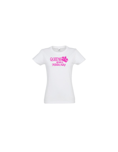 Queens are born in.... t-särk naistele