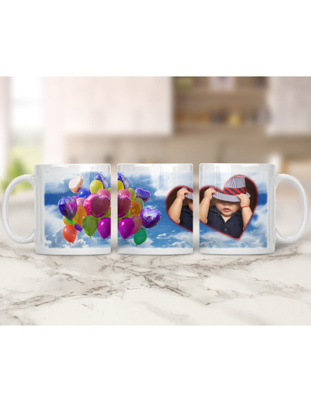 Õhupallidega taustaga fototass