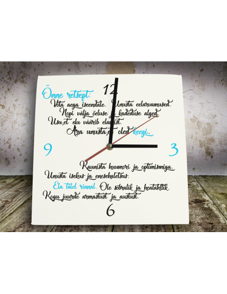 Nelinurkne seinakell "Õnne retsept"