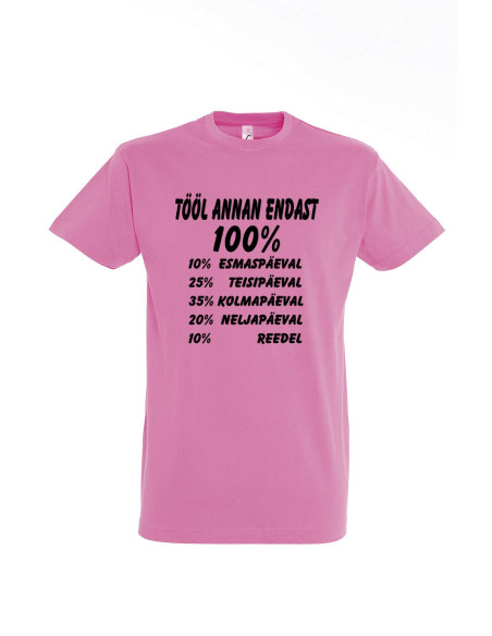 Meeste t-särk Tööl annan endast 100%...