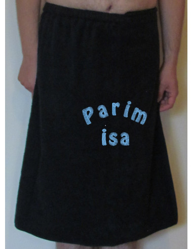 Saunaseelik 70x145cm tikitud teksti/motiiviga