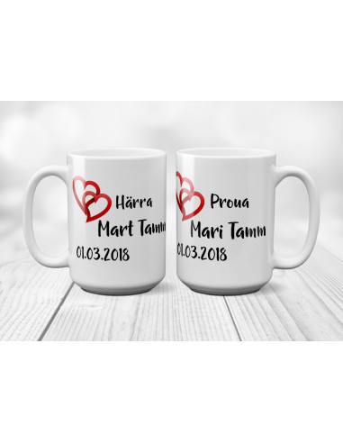 Tassikomplekt (2tk) Härra ja Proua
