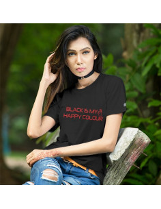 Naiste t-särk Black is my happy colour