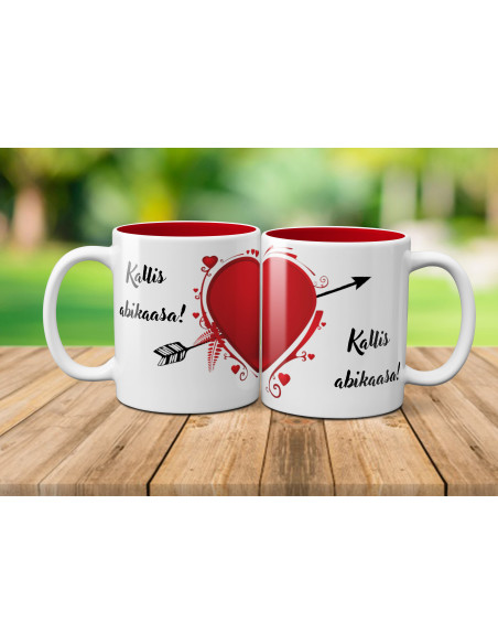 Tassikomplekt (2tk) Jagatud süda