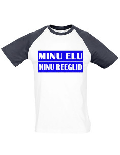 Kahevärviline meeste t-särk Minu elu 2