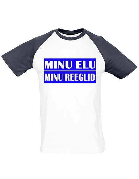 Kahevärviline meeste t-särk Minu elu