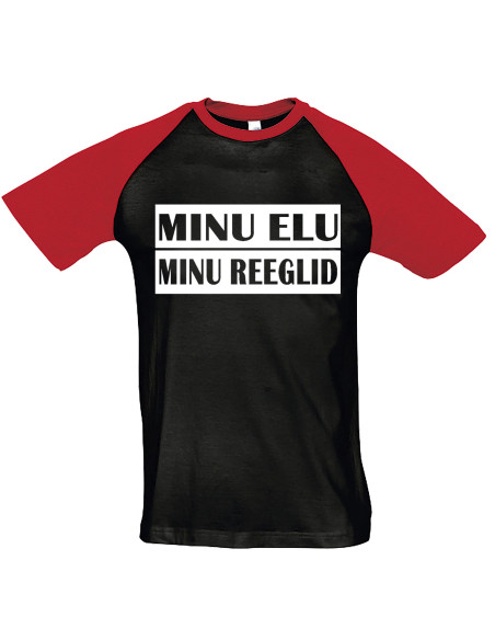 Kahevärviline meeste t-särk Minu elu