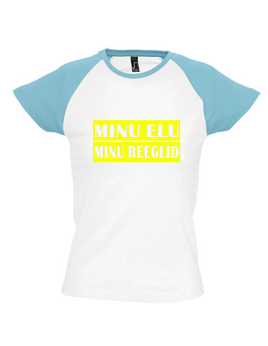 Kahevärviline naiste t-särk Minu elu