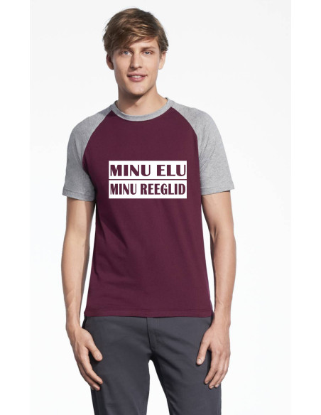 Kahevärviline meeste t-särk Minu elu