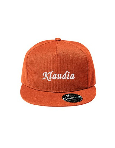 Stiilne sirge nokaga nokamüts tikitud tekstiga Stiilne sirge nokaga nokamüts tikitud tekstiga