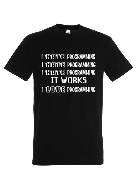 Meeste t-särk Hate and Love programming