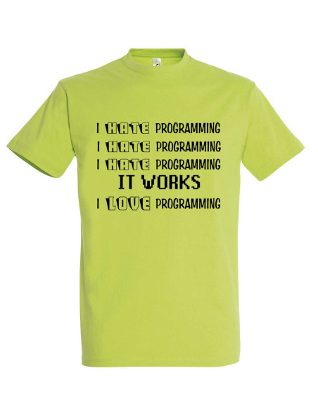 Meeste t-särk Hate and Love programming