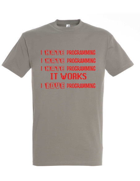 Meeste t-särk Hate and Love programming