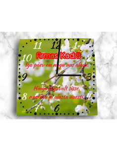 Suur nelinurkne seinakell Iga päev on uus algus 2