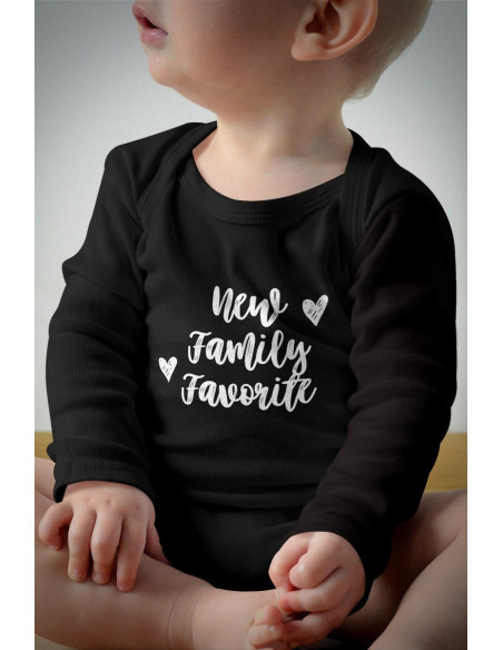 Laste pika varrukaga body Sinu tekstiga