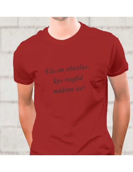 Sportlik t-särk ELU ON VÕISTLUS