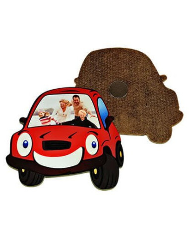 Puidust autokujuline külmkapimagnet