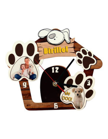 Puidust seinakell "Koera kodu"