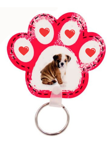 Plastikust käpakujuline võtmehoidja sinu pildiga