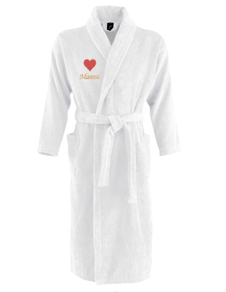 Tikandiga luksulik puuvillane hommikumantel