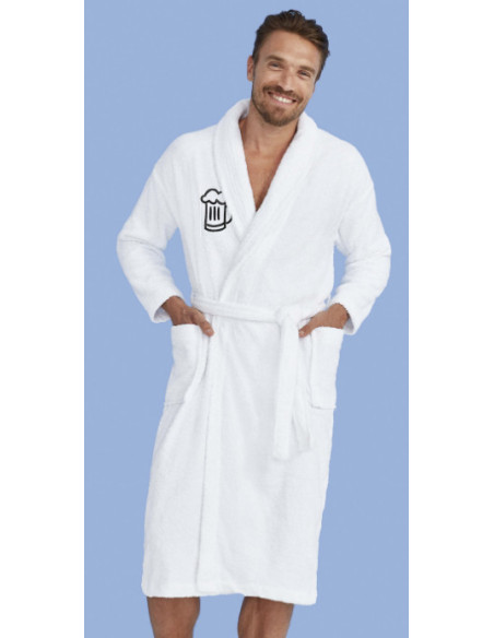 Tikandiga luksulik puuvillane hommikumantel