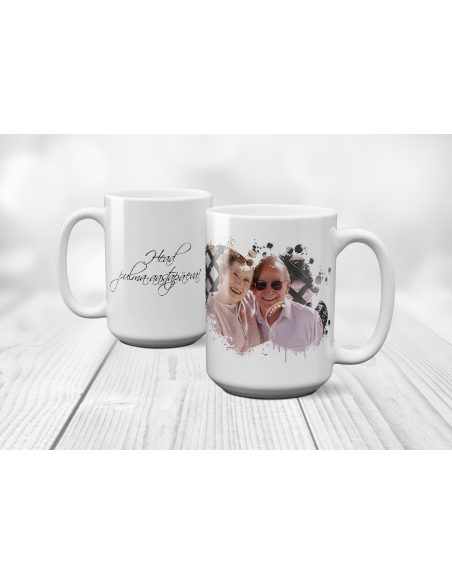 Suur valge fotokruus (15oz)
