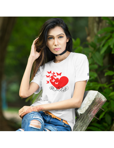 Naiste t-särk Liblikad südames