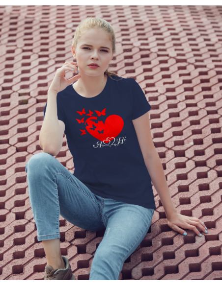 Naiste t-särk Liblikad südames