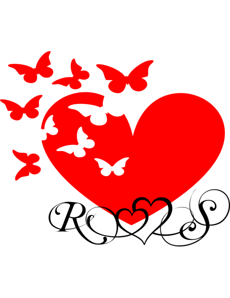 Naiste t-särk Liblikad südames